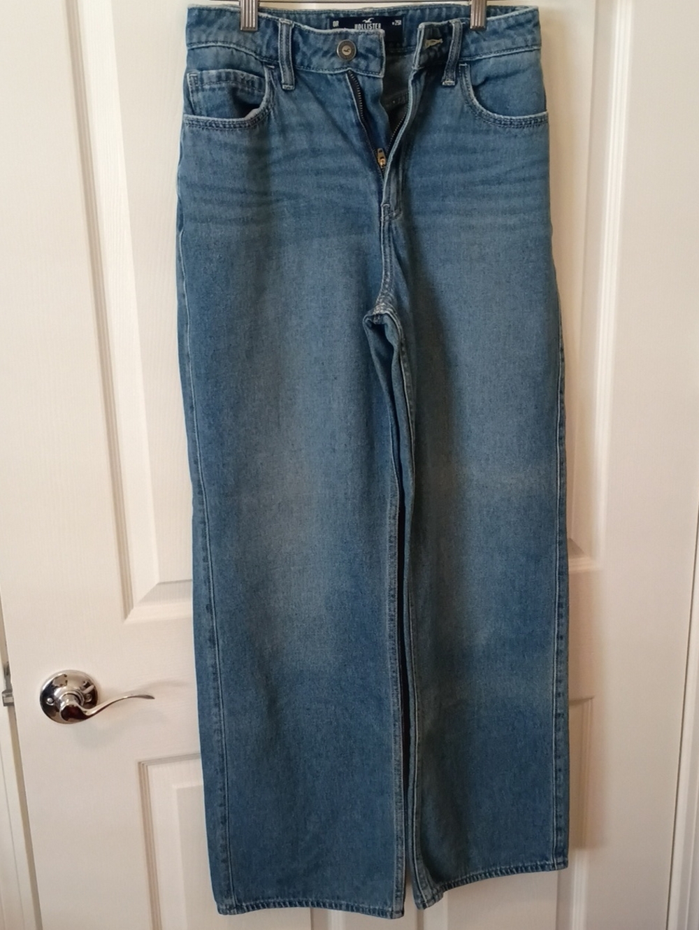 Hollister Light Blue Ultra High-Rise Baggy Jeans